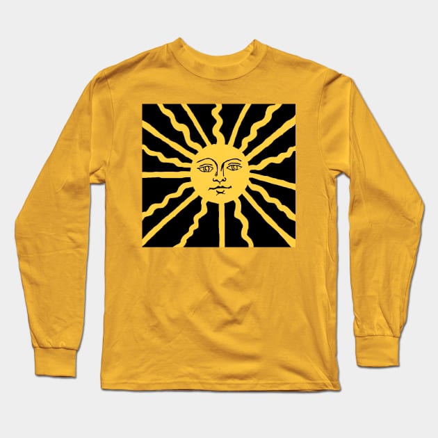 The Sun Tarot Card Long Sleeve T-Shirt by dwilland